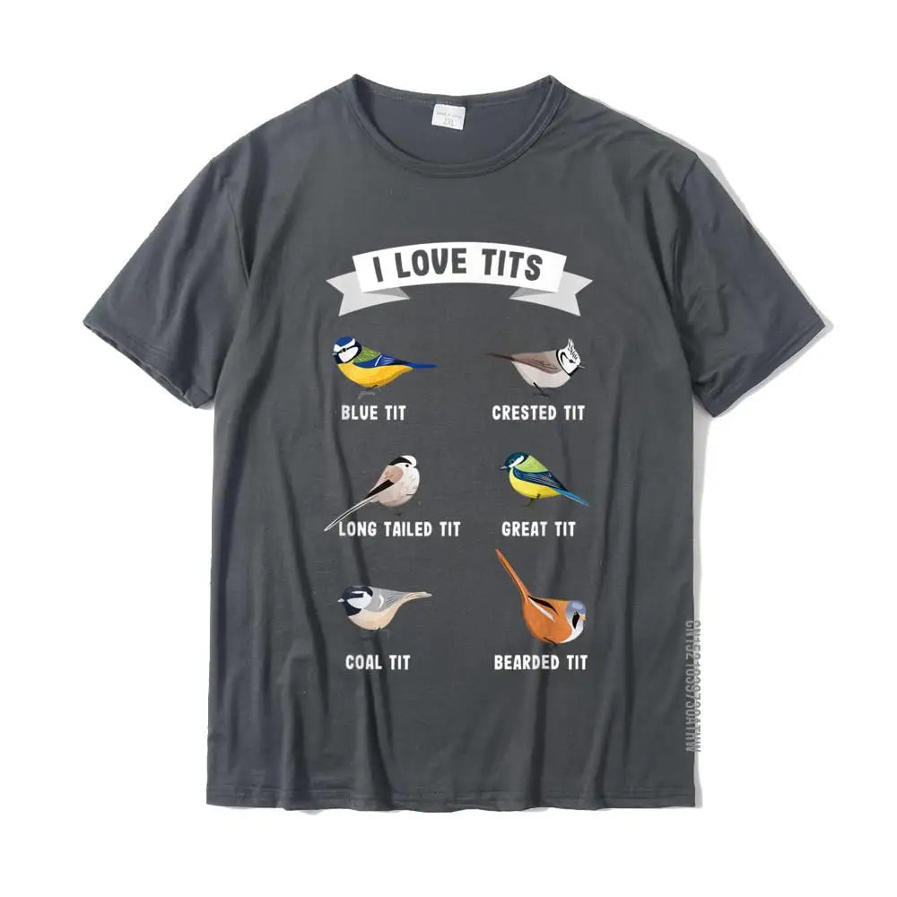 I Love Tits! Funny Bird Watching T-Shirt – Humorous Tee for Ornithologists & Nature Lovers - Image 8