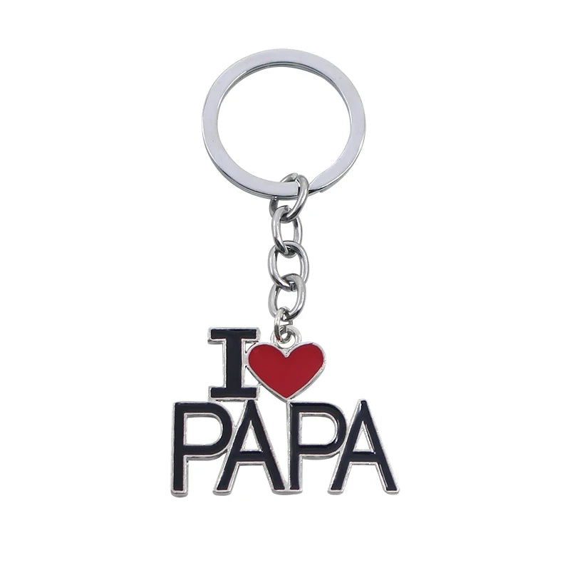 I Love MOM & MAMA & DAD & PAPA Hollow Letter Keychain – Gift for Women & Men - Image 6