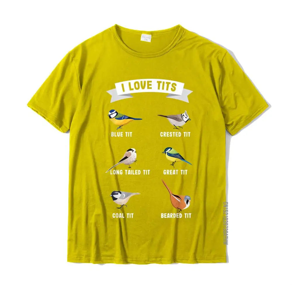 I Love Tits! Funny Bird Watching T-Shirt – Humorous Tee for Ornithologists & Nature Lovers - Image 9