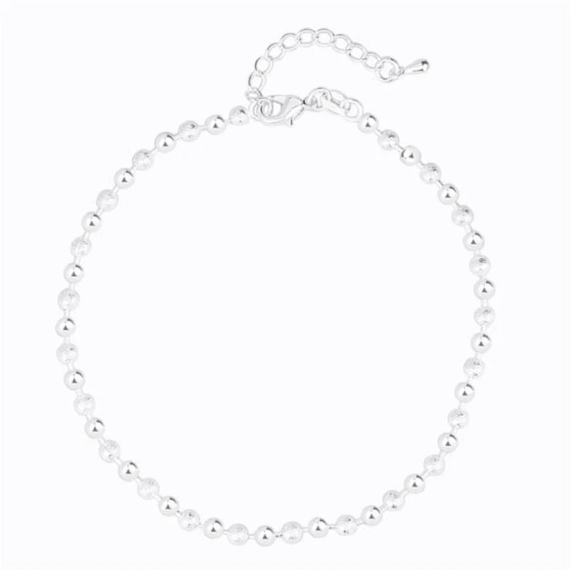 KOFSAC 925 Sterling Silver Anklet – Summer Beaded Ankle Bracelet for Women - Image 6