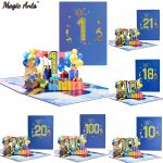 Anniversary & Birthday Pop-Up Number Card – 1st, 18th, 21st Celebration Greeting Card