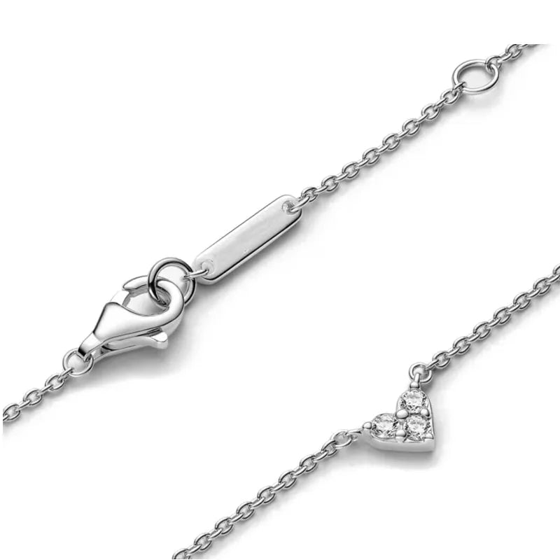 New Fine Red Love Heart Necklace – 925 Silver-Plated with Shining Zircon Bow - Image 9