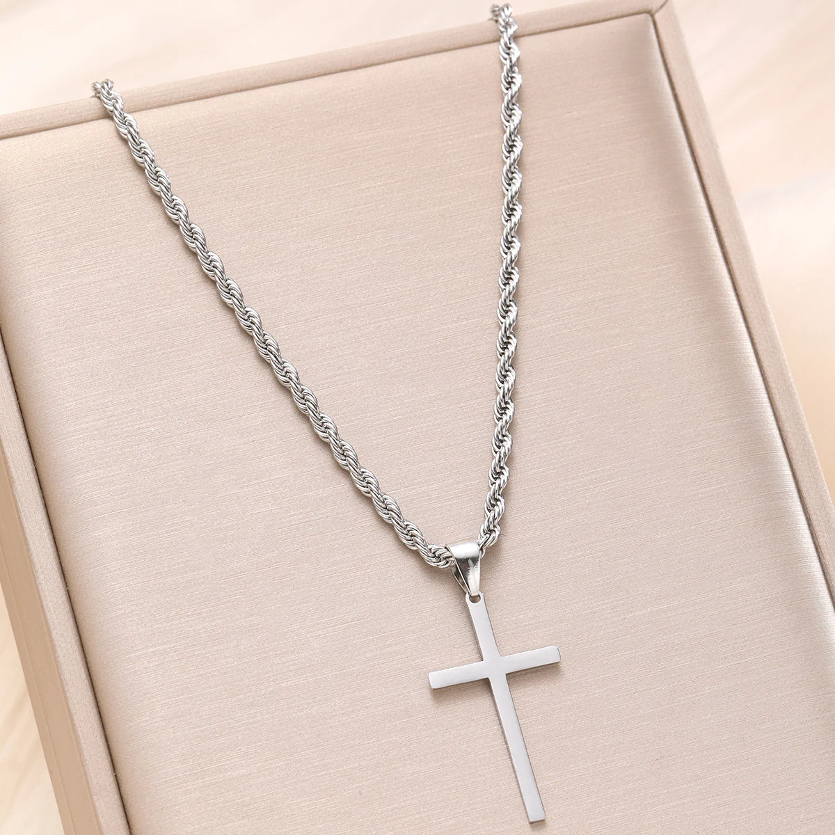 New Stainless Steel Cross Pendant Necklace - Image 7