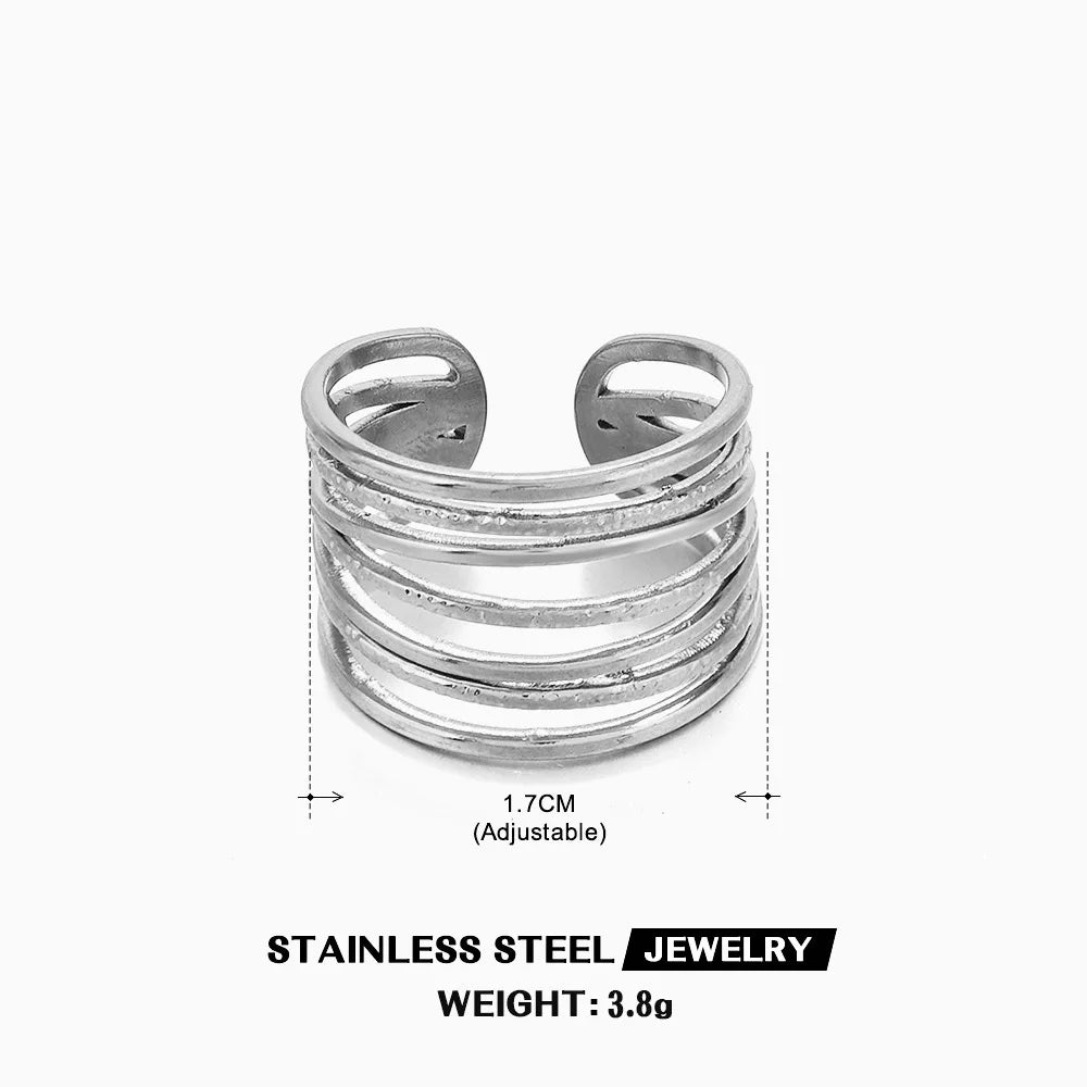 Gold Color Stainless Steel Heart Ring - Image 30