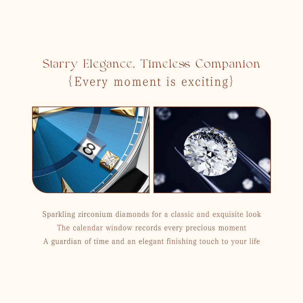 OLEVS 9977 Men's Rhombus Mirror Quartz Watch – Waterproof Luminous Stainless Steel Timepiece - Image 4