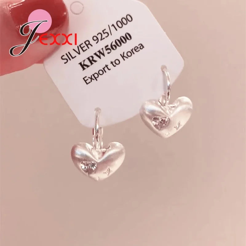 Heart Shape Earrings for Women – S925 Sterling Silver Elegant Gift Jewelry - Image 3