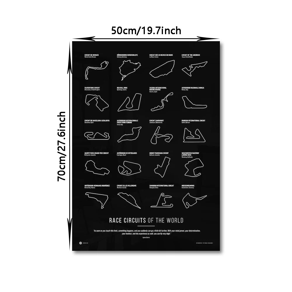 ROSHK F1 World Race Track Canvas Print – Modern Wall Art Poster for Racing Fans - Image 6