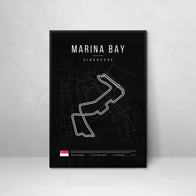 ROSHK F1 World Race Track Canvas Print – Modern Wall Art Poster for Racing Fans - Image 23