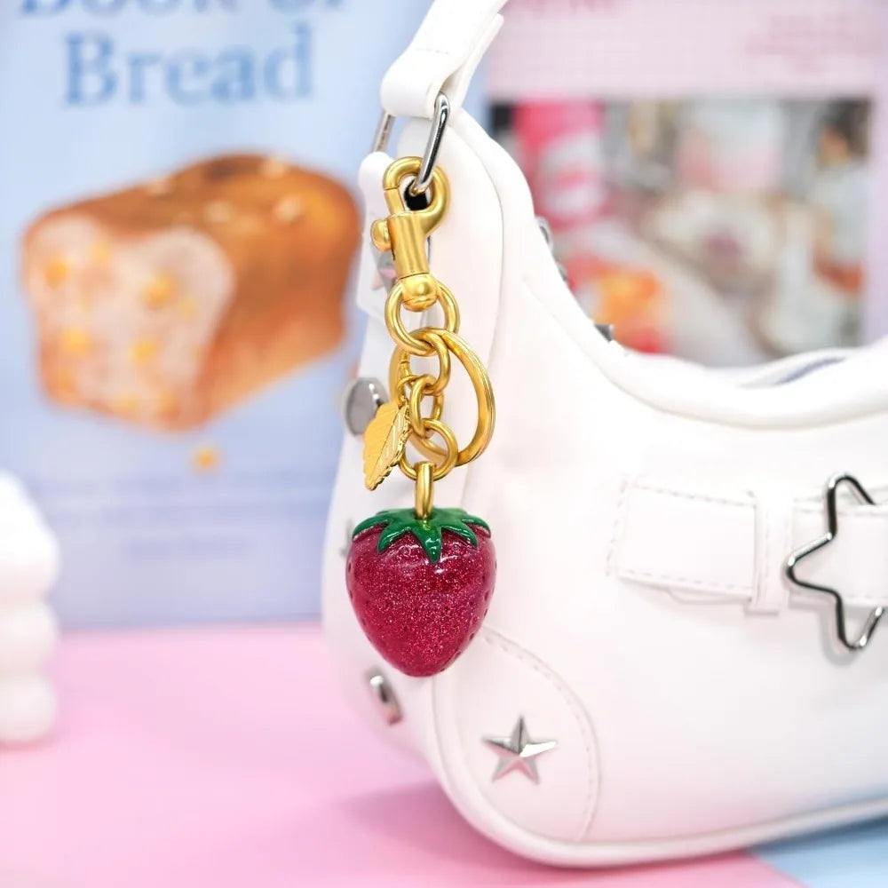 Cherry Keychain Bag Charm – Cute Fruit Accessory for Women & Girls - Image 3