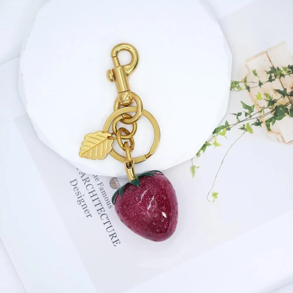 Cherry Keychain Bag Charm – Cute Fruit Accessory for Women & Girls - Image 6