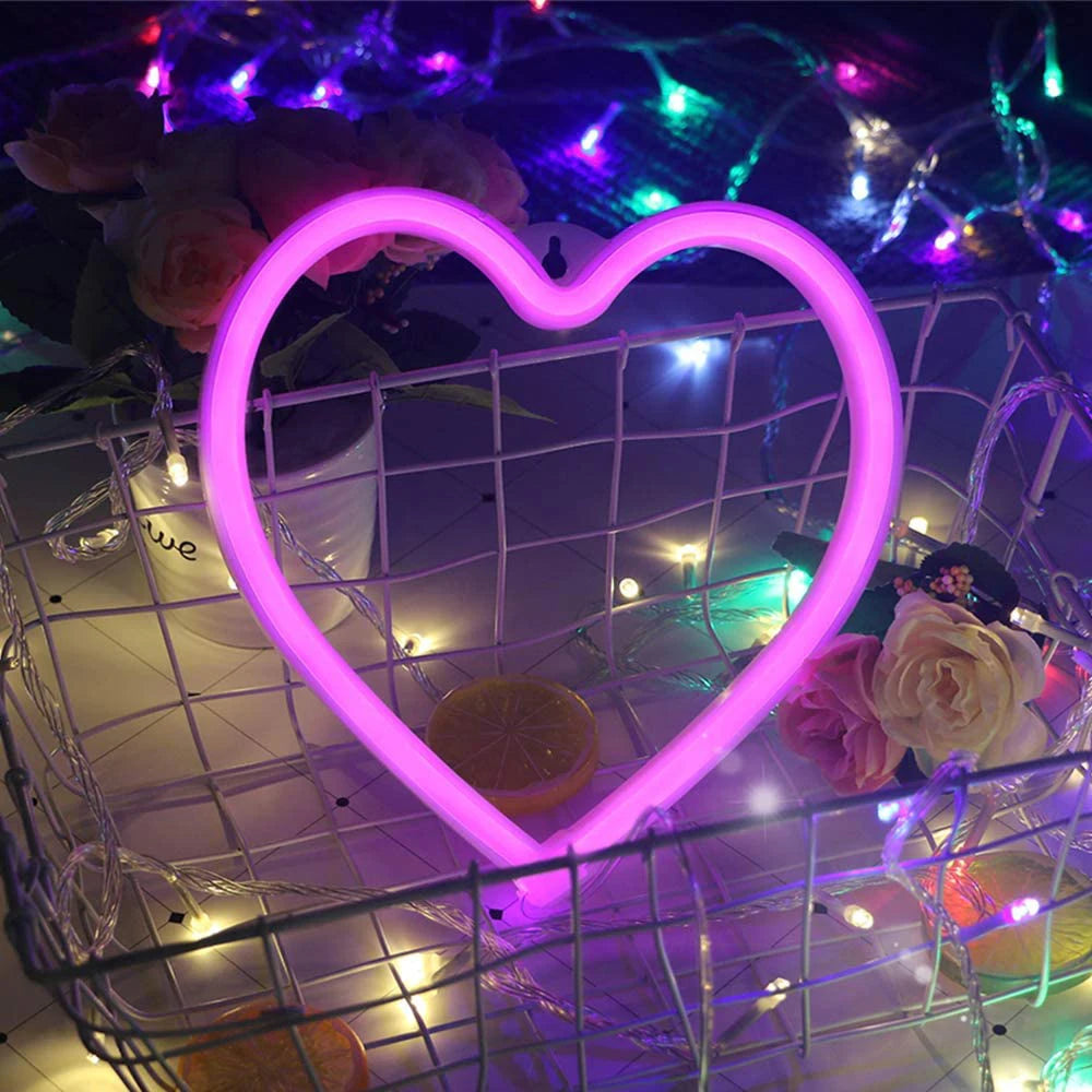 1PC Neon Heart Lights - Image 2
