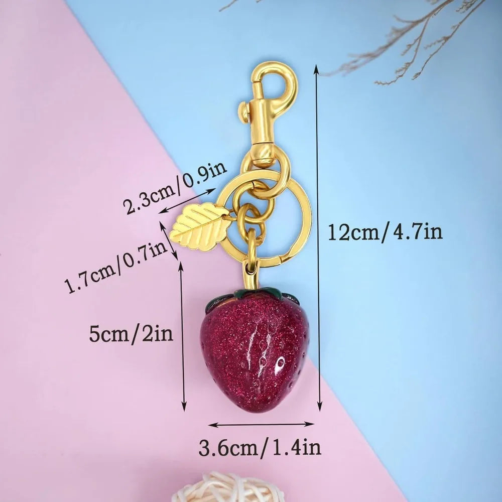 Cherry Keychain Bag Charm – Cute Fruit Accessory for Women & Girls - Image 5
