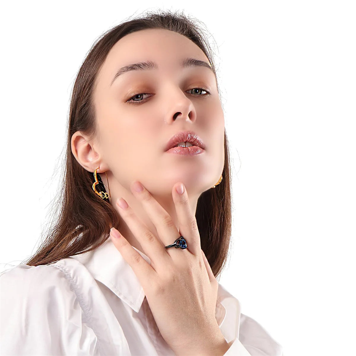 Fashion Couple Rings – Romantic Heart & Celtic Dragon Design Wedding Jewelry for Men & Women - Image 4