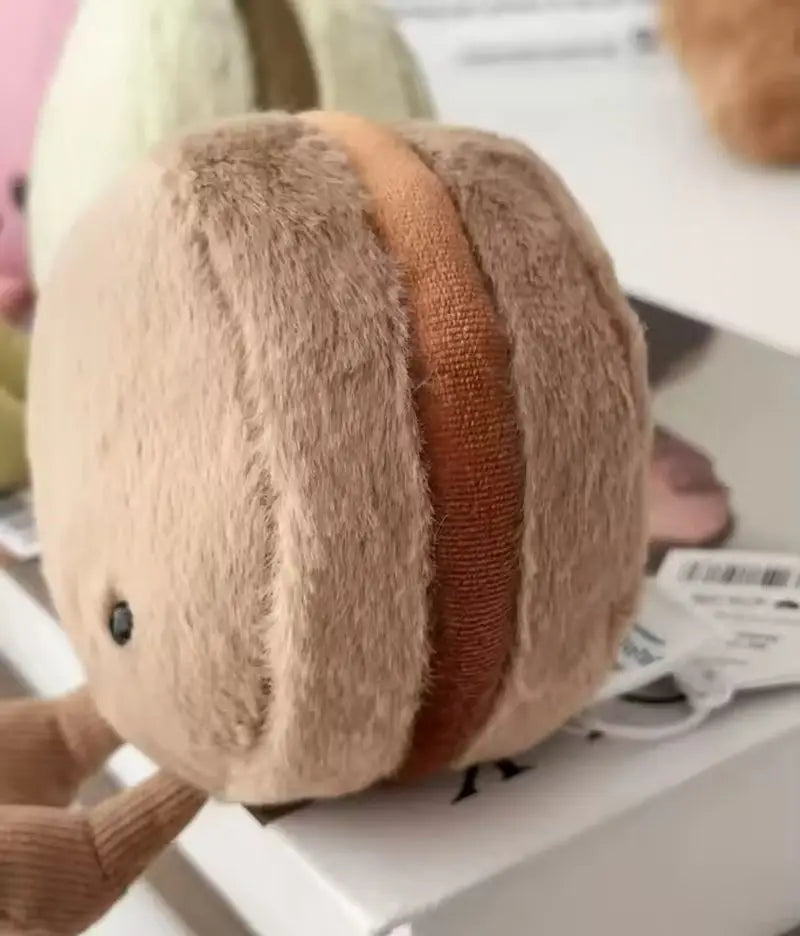 Jellycat Fun Dessert Series Plush – Macaron, Puff, Strawberry Tart Soft Toy Gift - Image 7