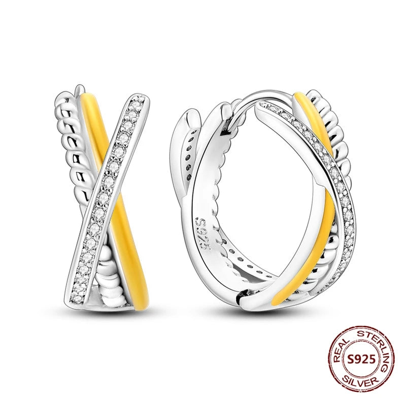 Rose Gold Star & Moon Hoop Earrings – 925 Sterling Silver Dangle Jewelry for Women - Image 18