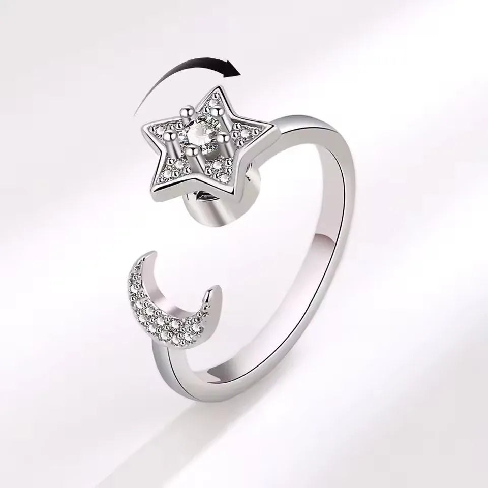 VENTFILLE 925 Sterling Silver Sunflower Zircon Rotatable Ring – Stress Relief Jewelry Gift for Women - Image 22