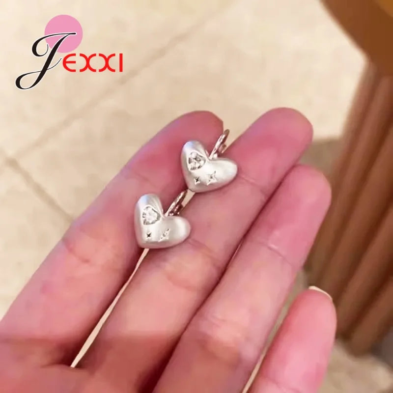Heart Shape Earrings for Women – S925 Sterling Silver Elegant Gift Jewelry - Image 4