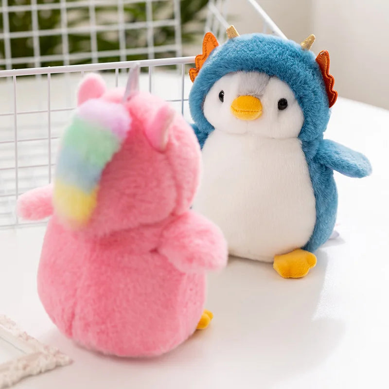 Lovely Cartoon Mollusk Penguin Cosplay Plush – Cross-dress Rabbit, Unicorn & Dinosaur Gifts - Image 5