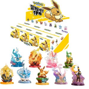 Anime Pokémon Funism Original Adventure Eevee Family Suit Blind Box – Jolteon & Sylveon Action Figure Collection