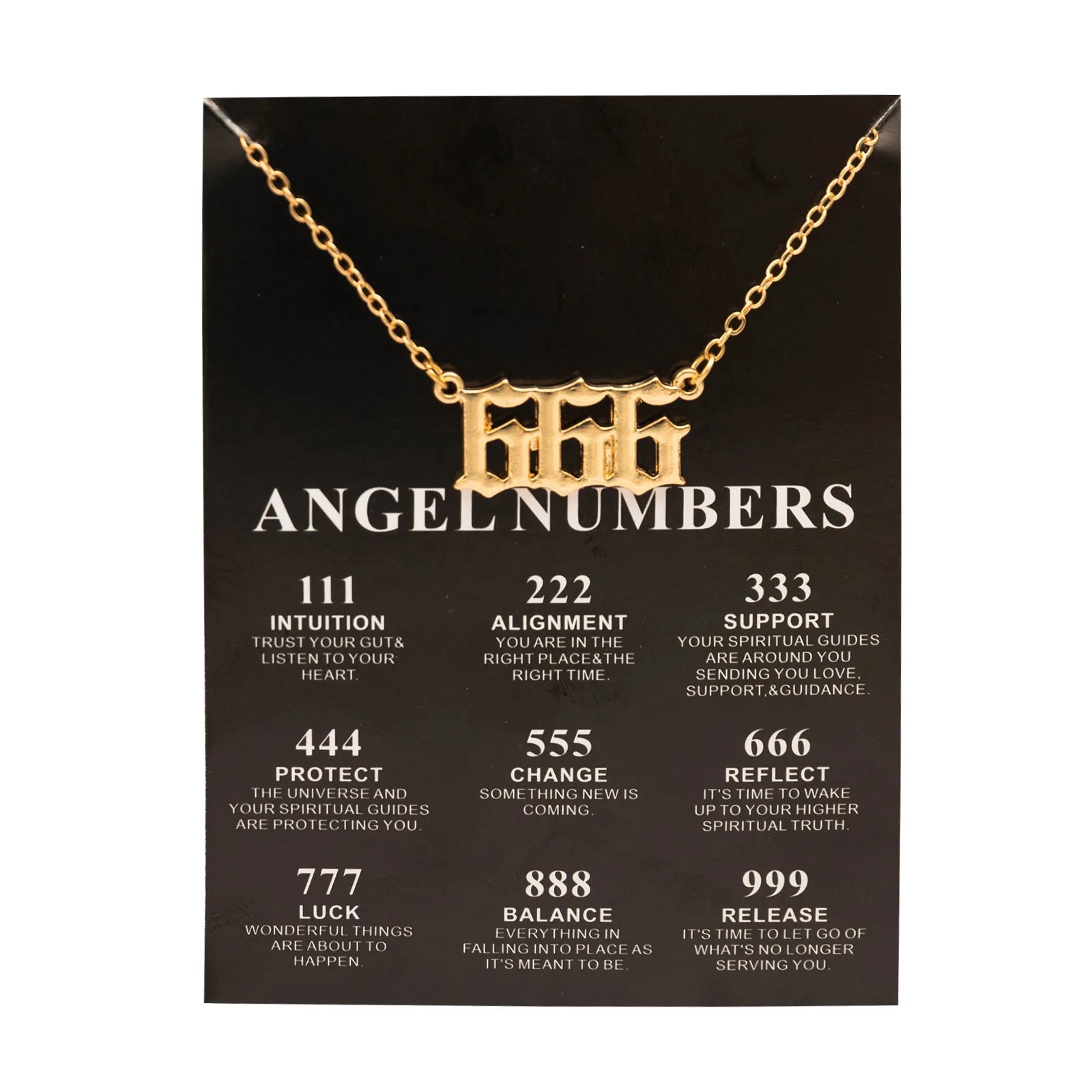 Fashion Alloy Gold Color Lucky Angel Numbers Wish 777 Pendant Necklace - Image 2
