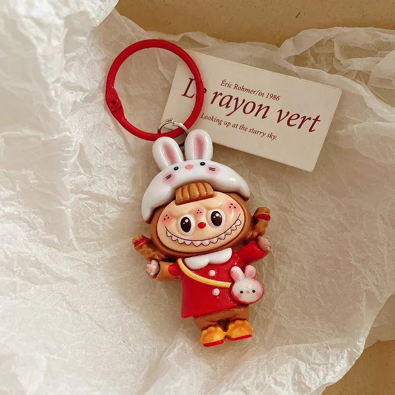 Cartoon New Year Style Large Keychain Pendant – Cute Backpack Accessory for Girls - Image 8