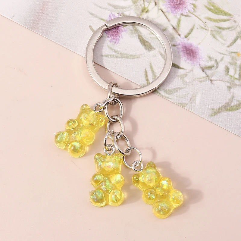 Cute 3D Dazzling Bear Keychain – Sparkling Animal Pendant for Car Keys & Handbags - Image 28