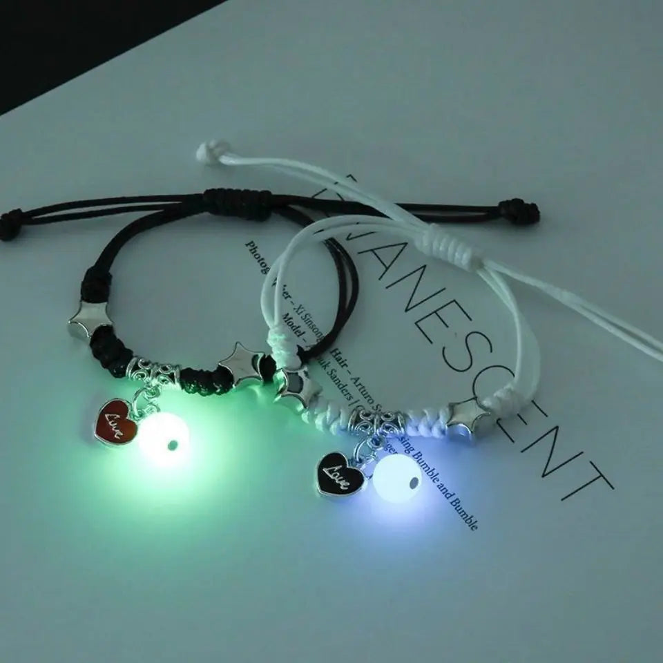 Fashion Luminous Beads Star Couple Bracelet - Image 6