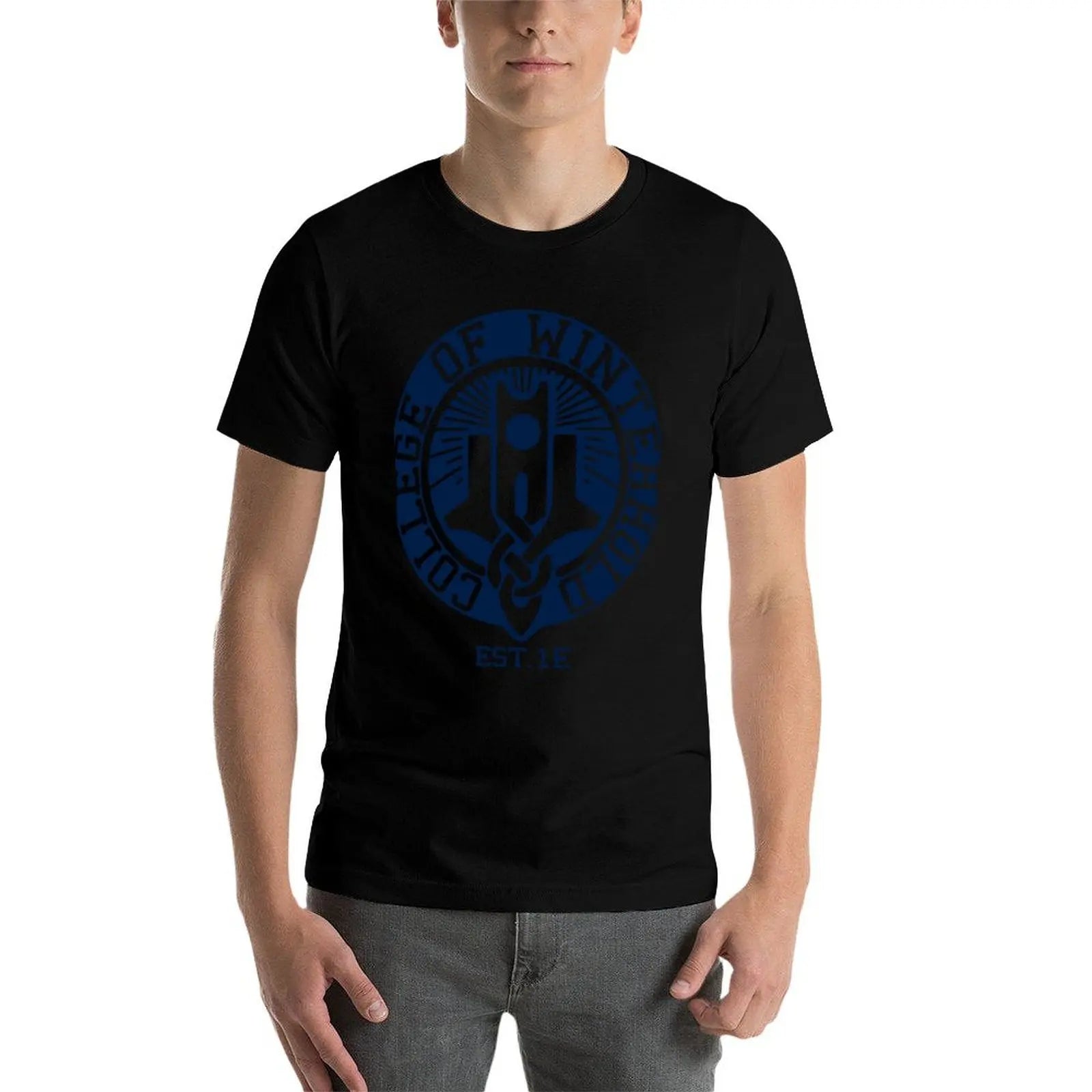 College of Winterhold EST. T-Shirt – Vintage-Style Gamer Tee for Men - Image 4