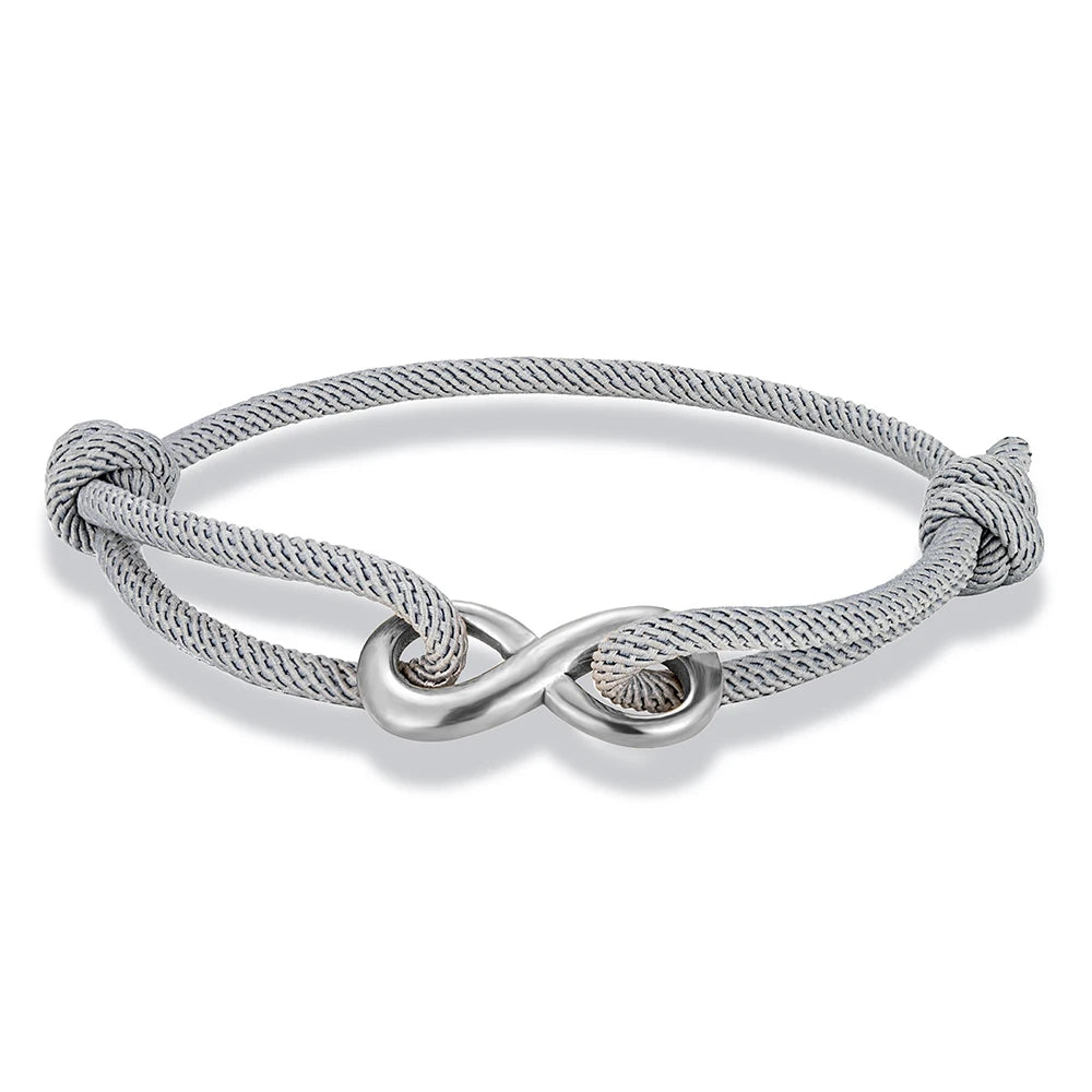 MKENDN Minimalist Infinity Bracelet – Stainless Steel Adjustable Rope Bracelet for Couples & Friends - Image 10