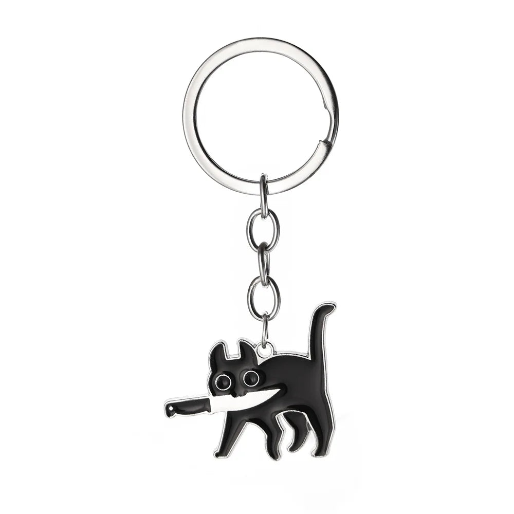 Black Cat Matching Couples Keychain – Stainless Steel Puzzle Keyring - Image 11