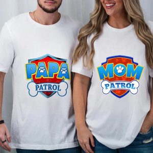 Paw Patrol Family T-Shirts – Matching Dad & Mom Cartoon Tees for Birthday Parties & Summer Outfits