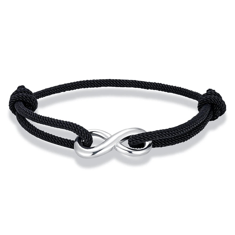 MKENDN Minimalist Infinity Bracelet – Stainless Steel Adjustable Rope Bracelet for Couples & Friends - Image 14