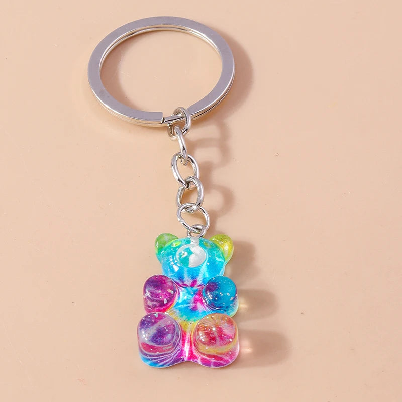 Cute 3D Dazzling Bear Keychain – Sparkling Animal Pendant for Car Keys & Handbags - Image 20