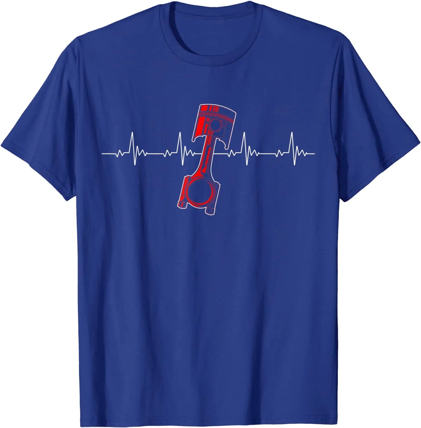 Mechanic Piston Heartbeat T-Shirt – Custom Car Lover Tee for Drag Racers & Gearheads - Image 2